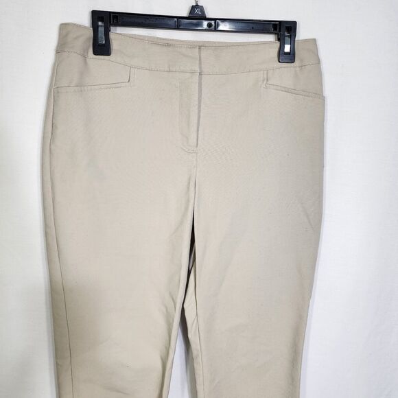 Fabulously Slimming By Chico's Women's Pants Cropped Sz 0 Small 4 Beige Trouser - Picture 5 of 11
